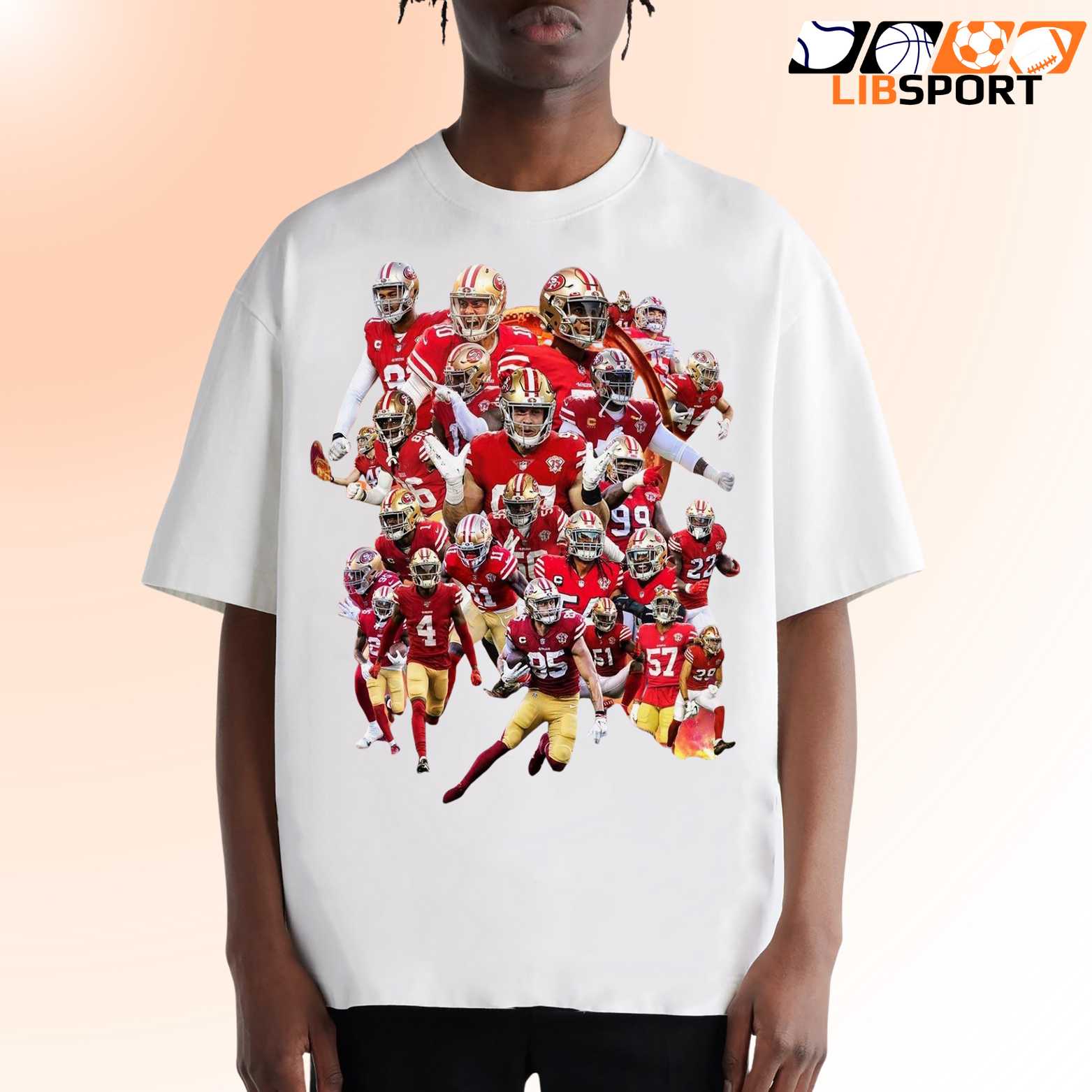 49ers Football Team T-Shirt, San Francisco 49ers Shirt, Nfl Player Collage Game Day Tee